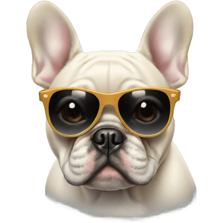 French bulldog with sunglasses emoji