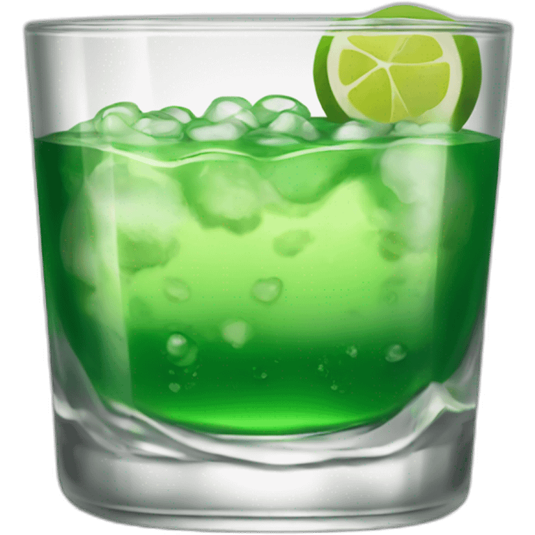 green drink in short old fashioned glass emoji