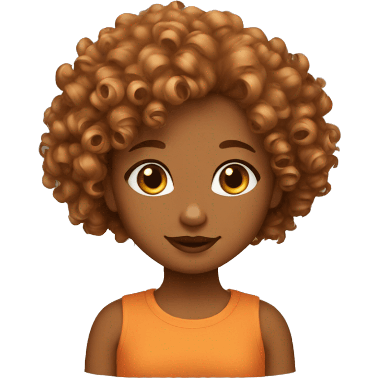 curly girl fox brown emoji