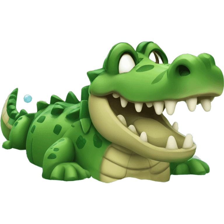 Crocodile in the lake emoji