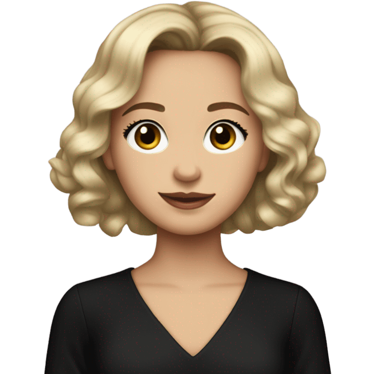 Maddie from dance moms in a black dress  emoji