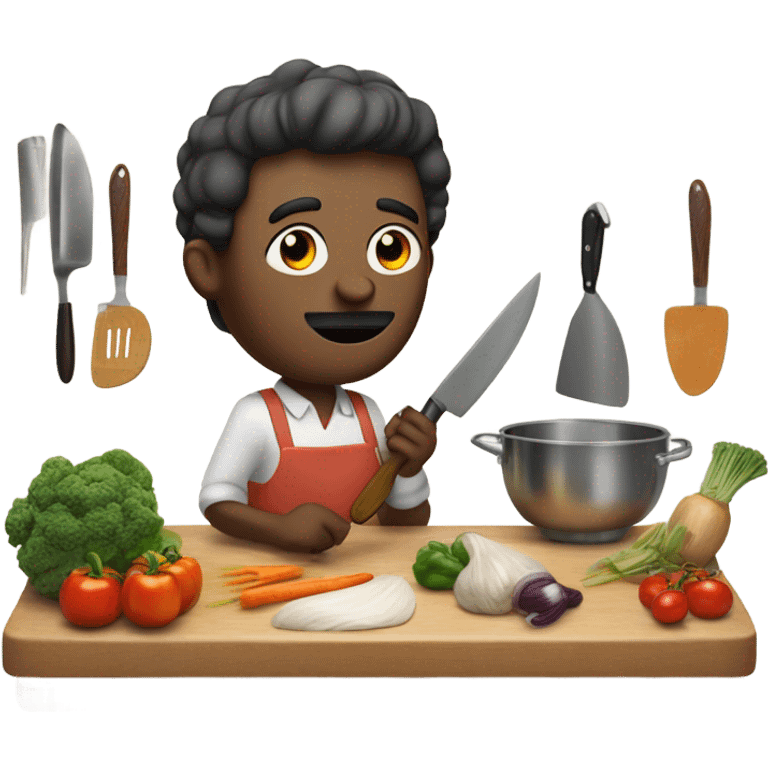 Man cooking  emoji