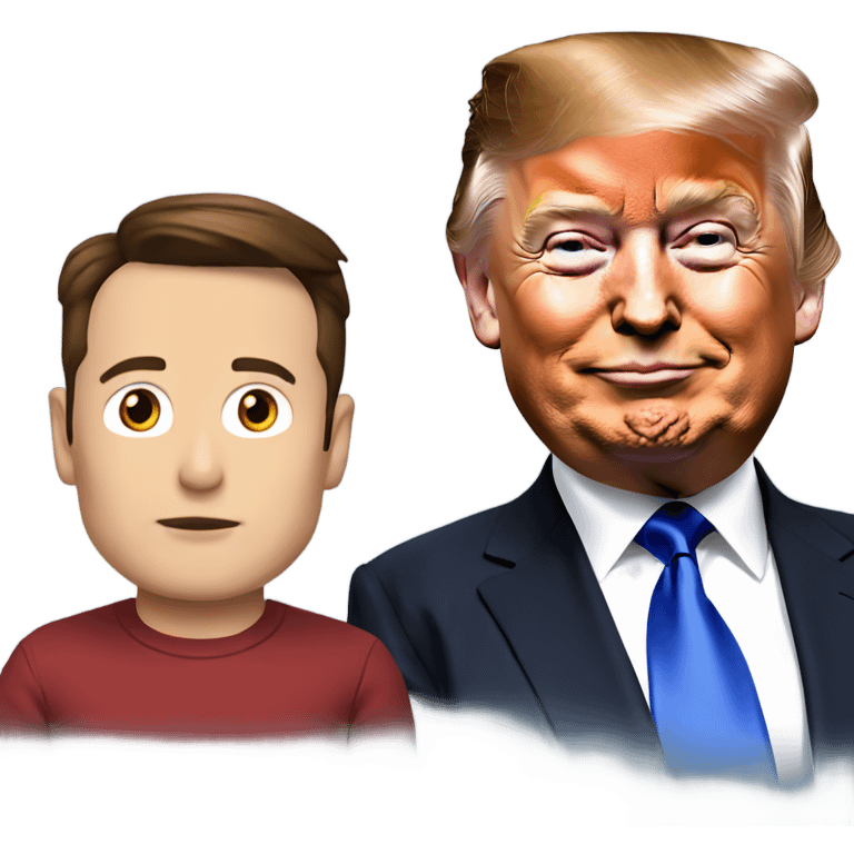 elon musk und Donald trump emoji