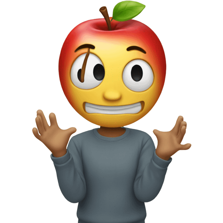 An Apple with hands clapping  emoji