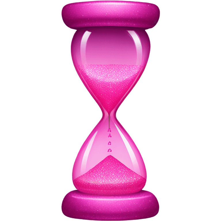 Pink ombre hourglass with glitter  emoji