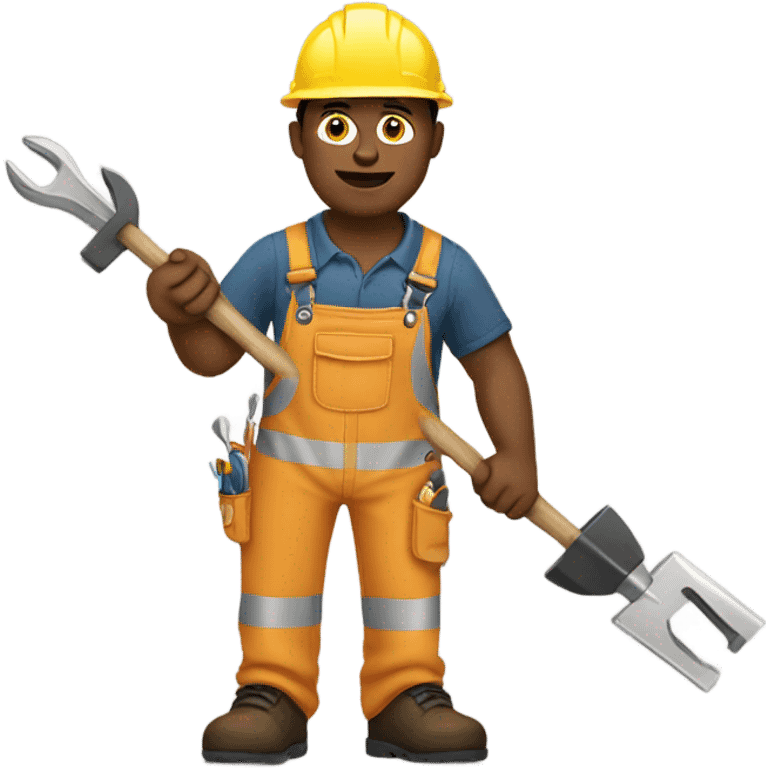 A worker with tools emoji