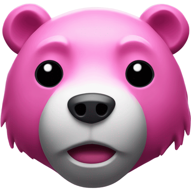 Fortnite pink bear skin with white scar above left eye emoji