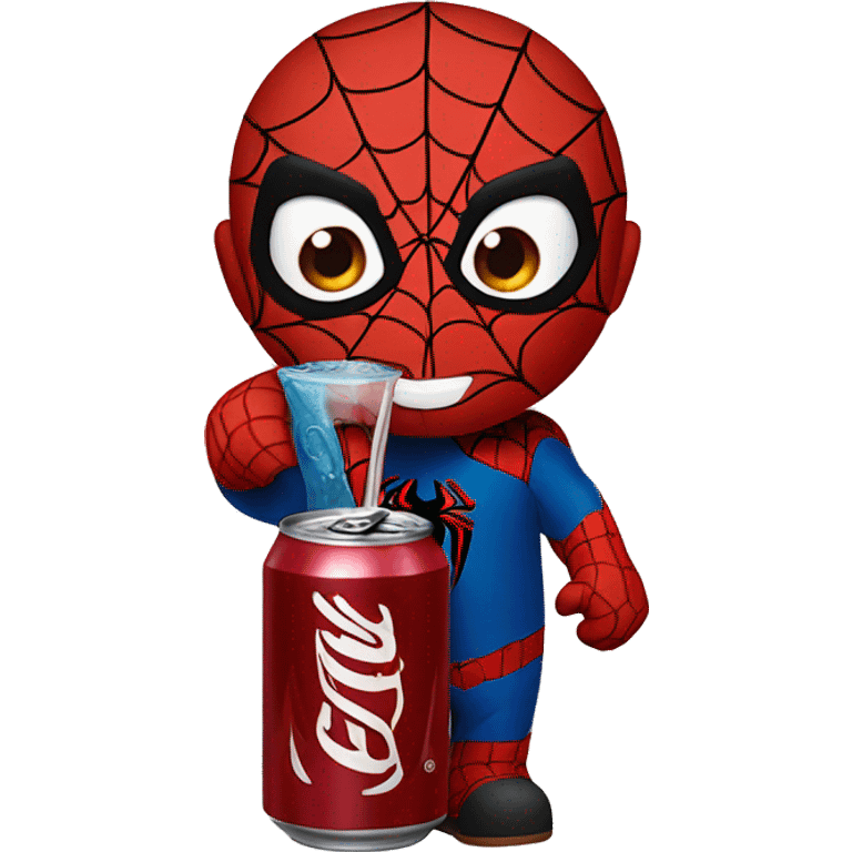 Spider-Man drinking Dr Pepper  emoji