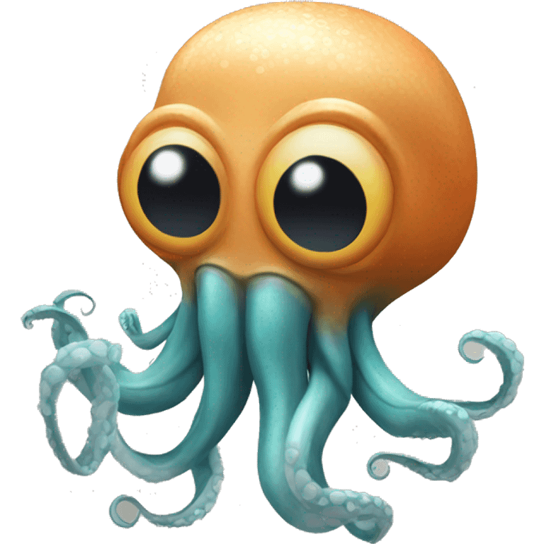 Squid happy bitcoin emoji