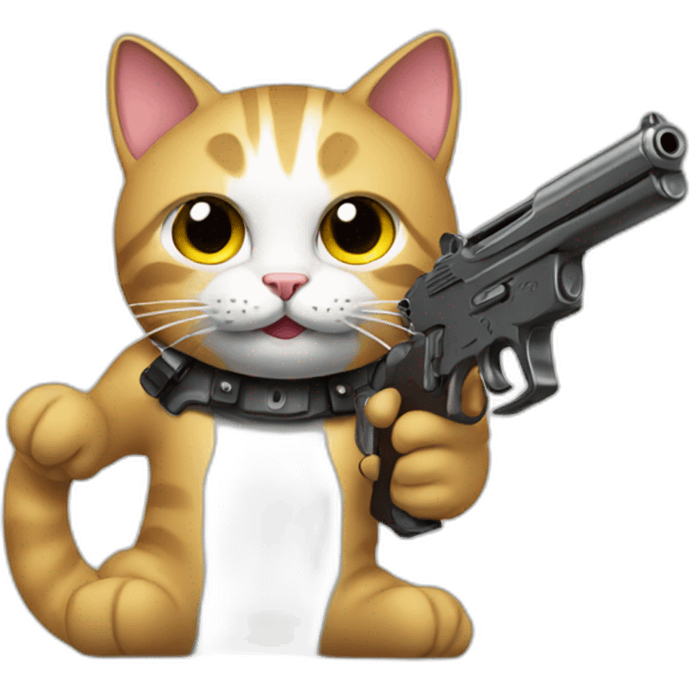 cat with gun emoji