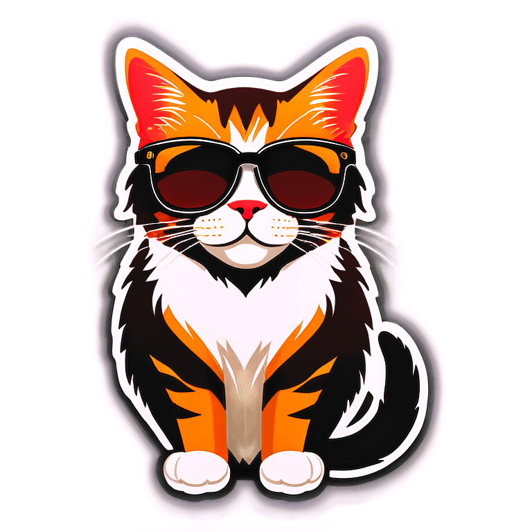 Cat with sunglasses emoji