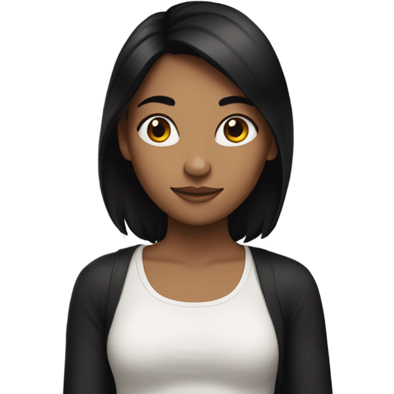 girl with black hair emoji