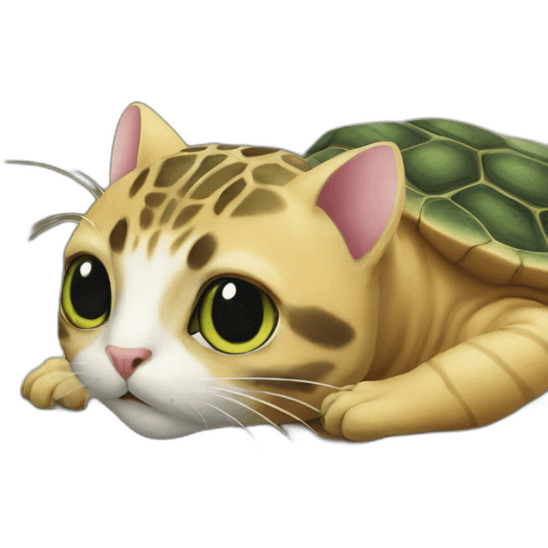 Turtle in the cat emoji