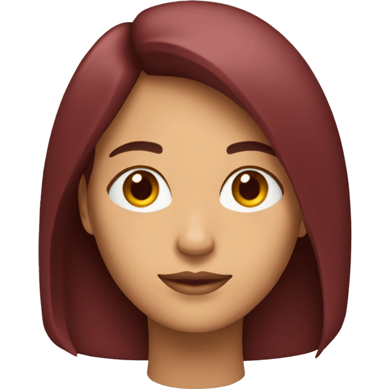 mujer con pelo muy largo rojo emoji