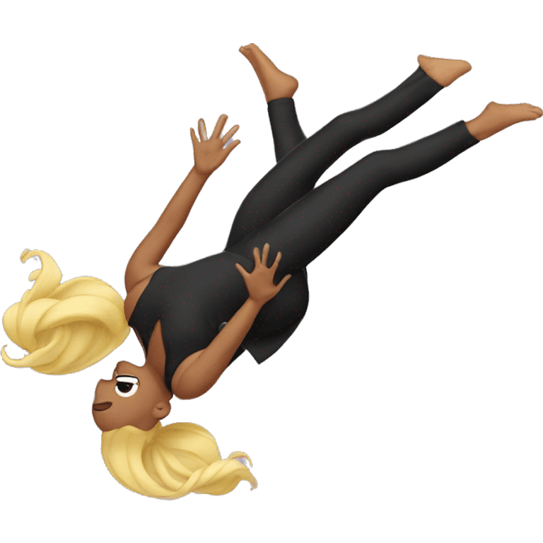 Queen doing backflip emoji