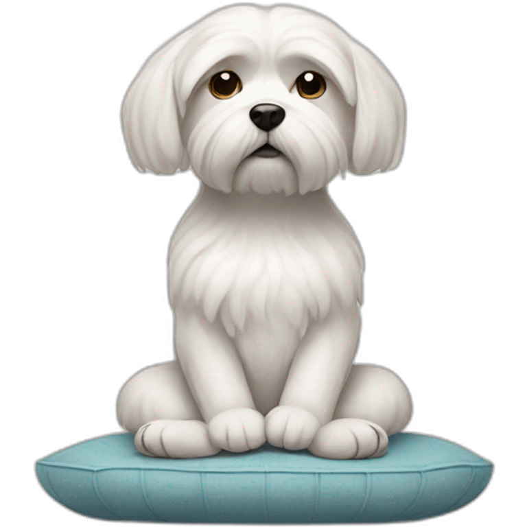 meditating maltese dog emoji