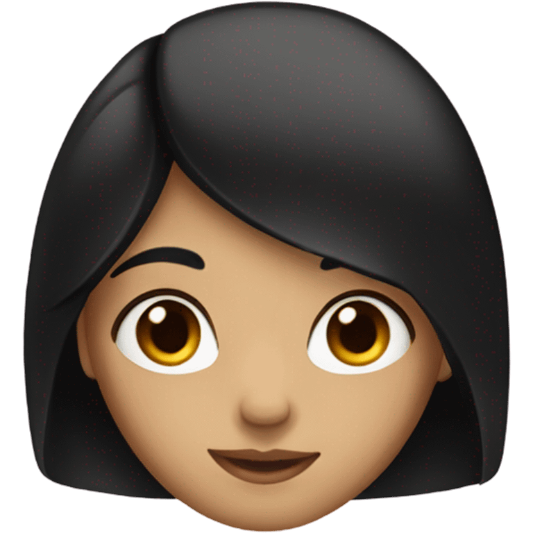 Black hair girl emoji