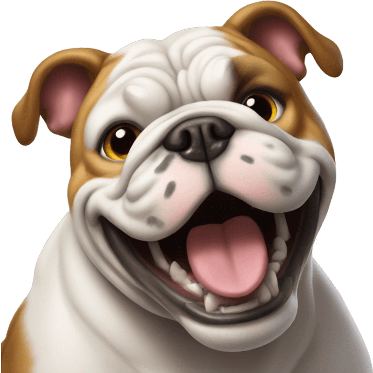 full bulldog celebrating emoji