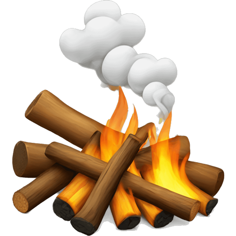 Campfire with smoke emoji