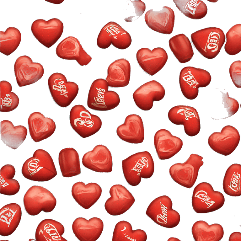 Heart with coca cola inside emoji