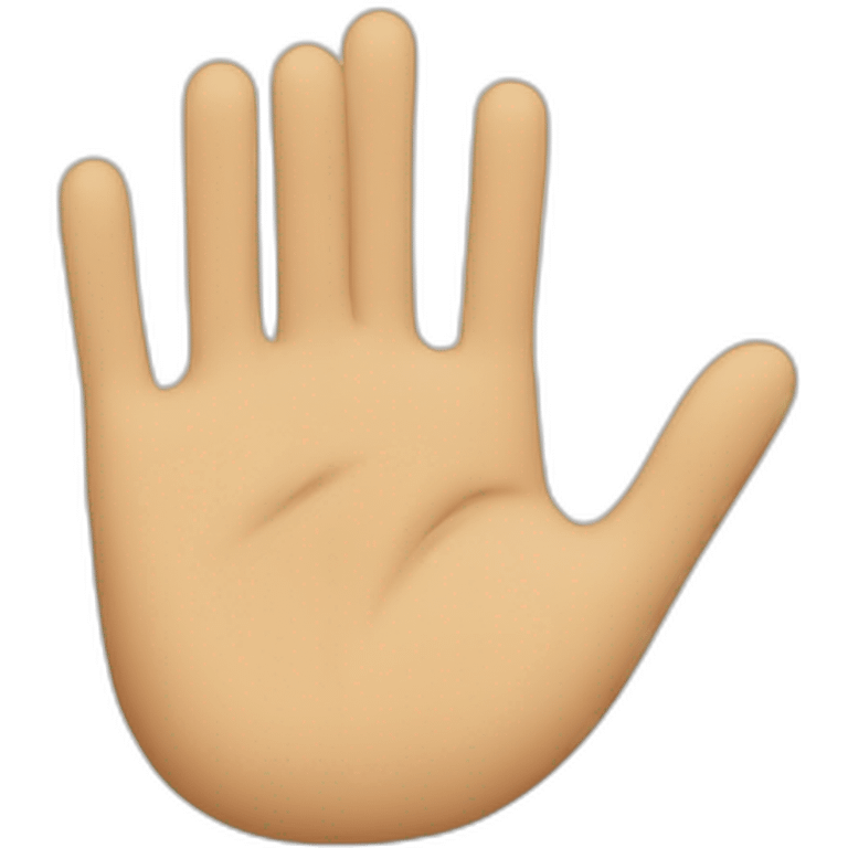 Letter shaped hand emoji