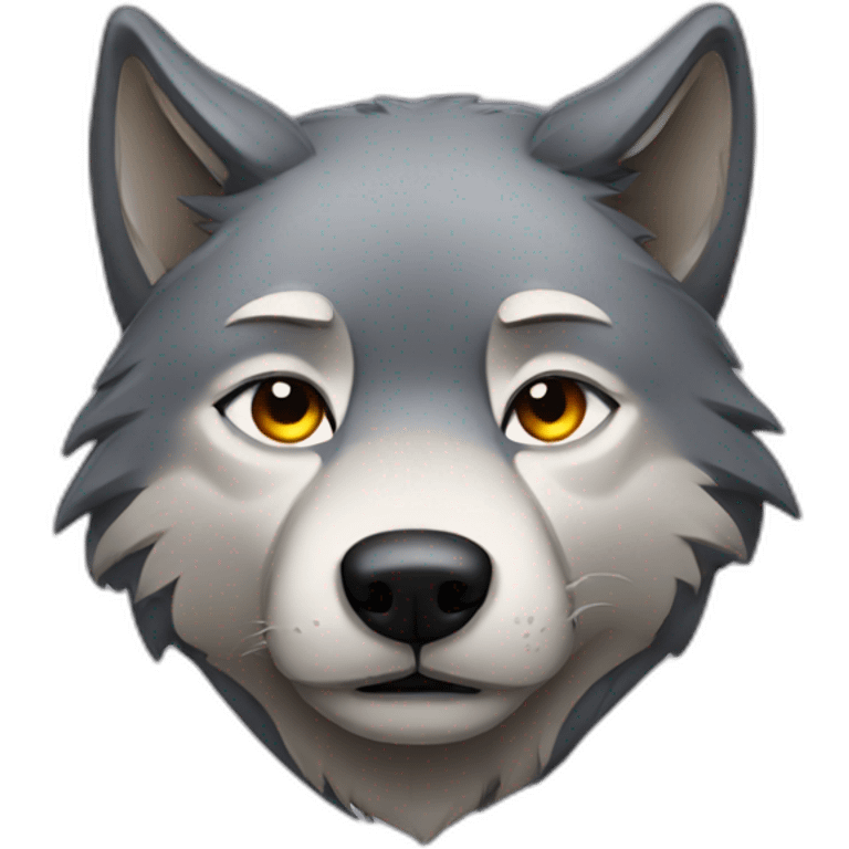 wolf sleepy emoji