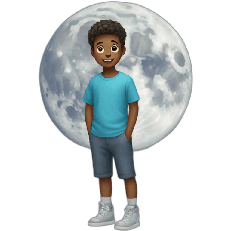 Boy in moon emoji