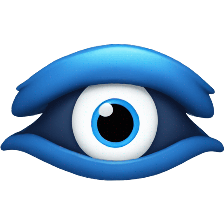 Heart evil eye blue emoji