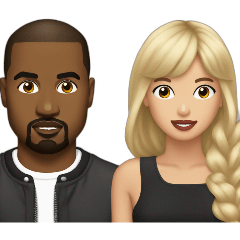 taylor and kanye emoji