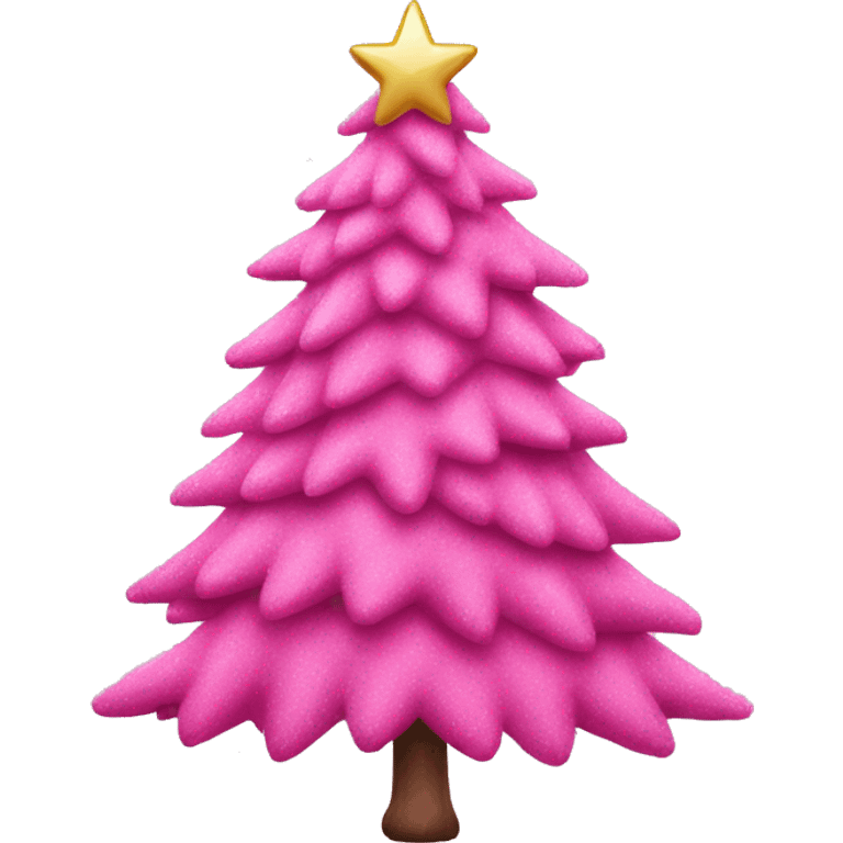 Pink Christmas tree emoji