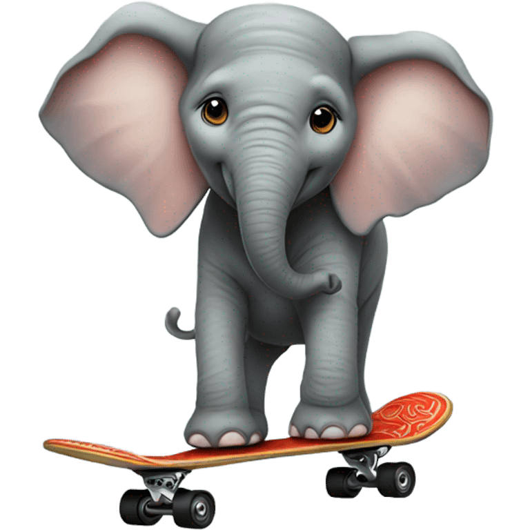 Elephant on a skateboard emoji