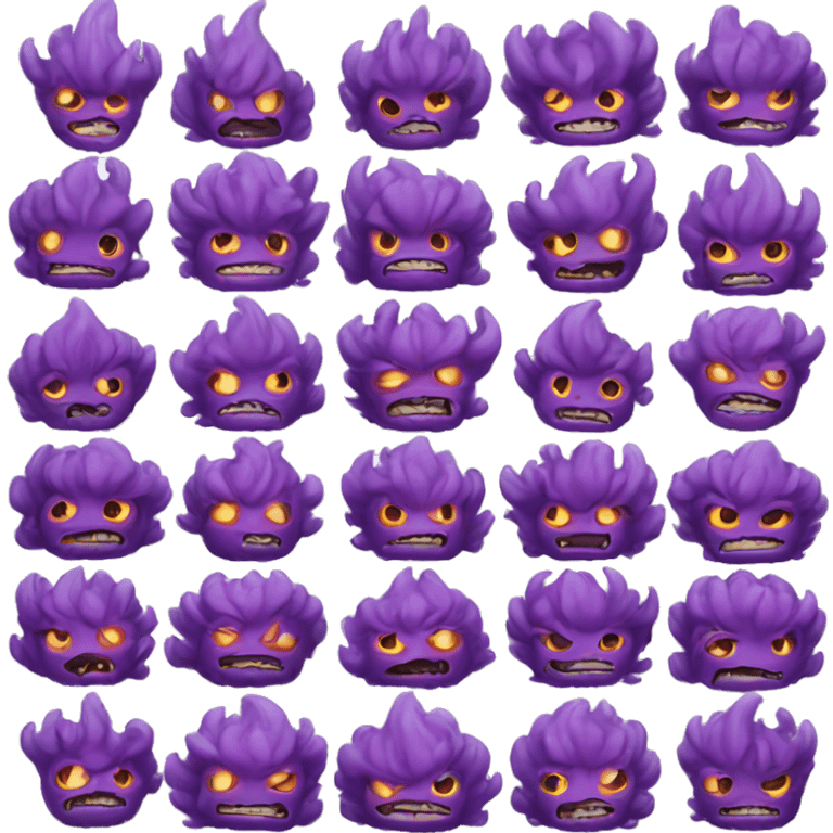 Purple flame creature  emoji