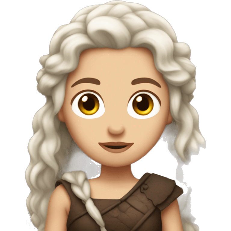 Daenerys Targaryen with brown hair  emoji