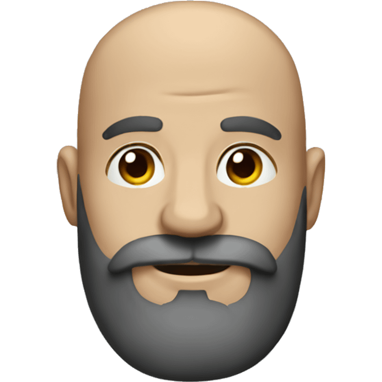 bald man with a thick beard emoji