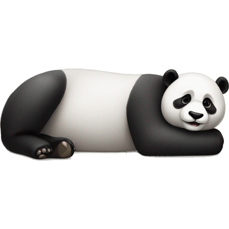 Lazy Panda lying on sofa emoji