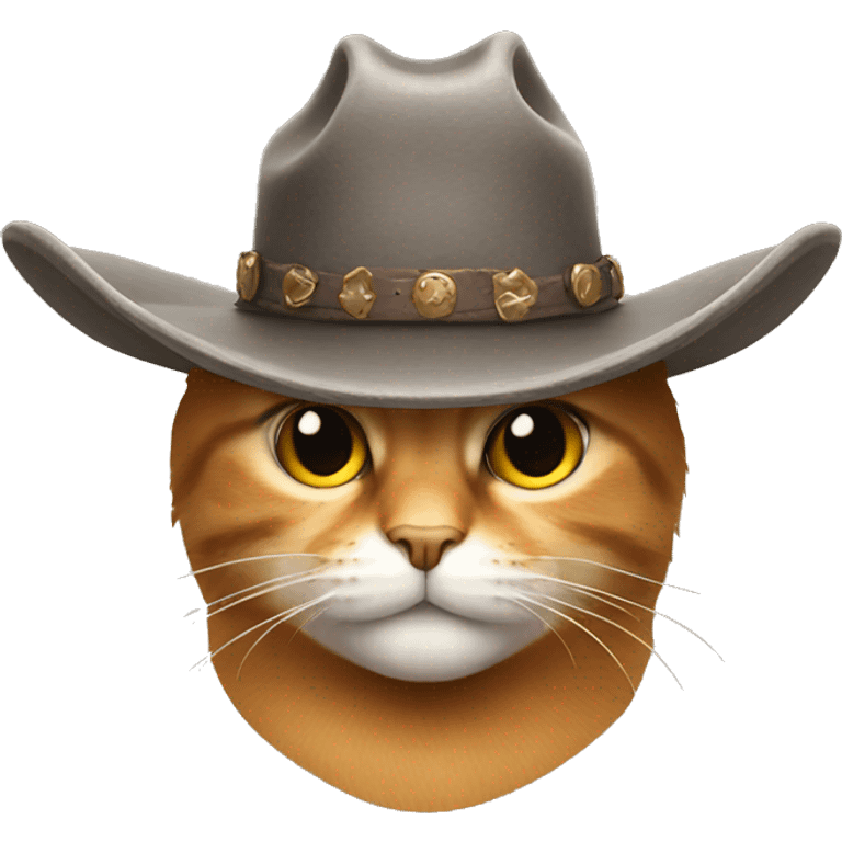 a cat with a cowboy hat emoji