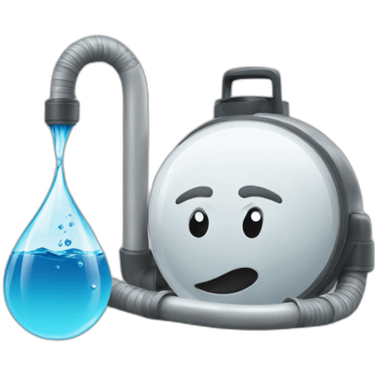 A vacuum taking all the water from the earth emoji