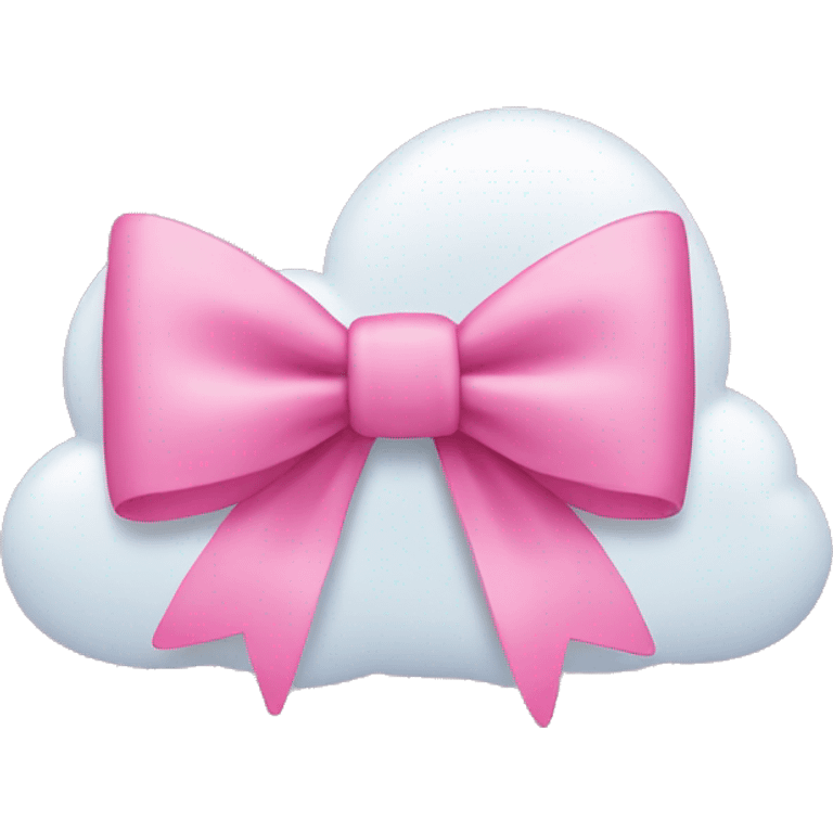 pink bow + cloud emoji