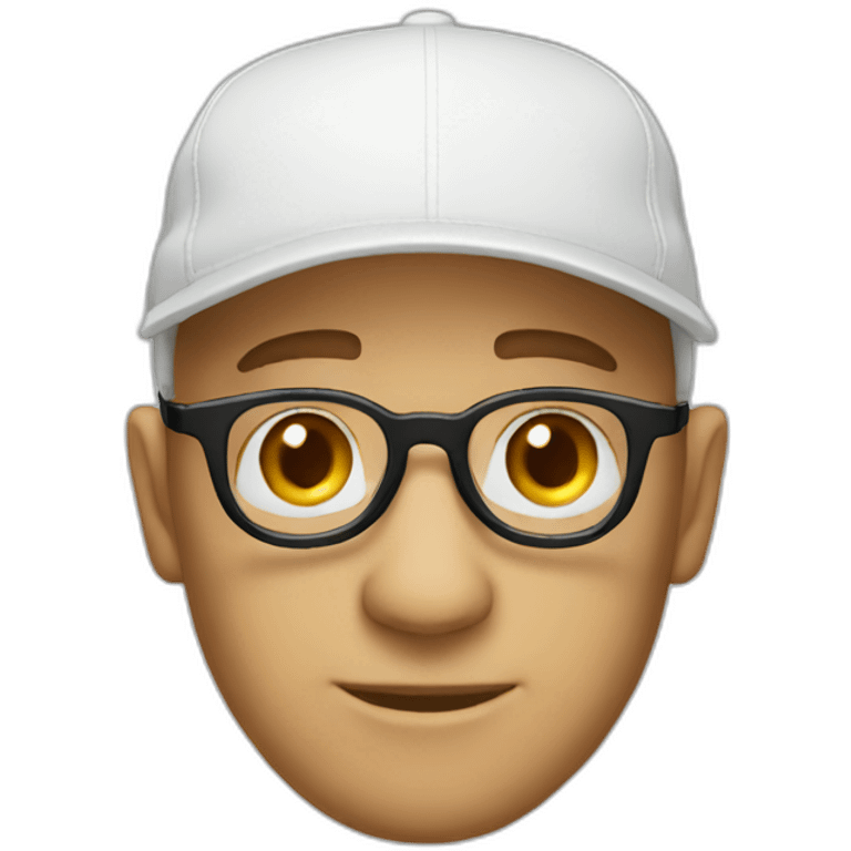 cap glasses bald emoji