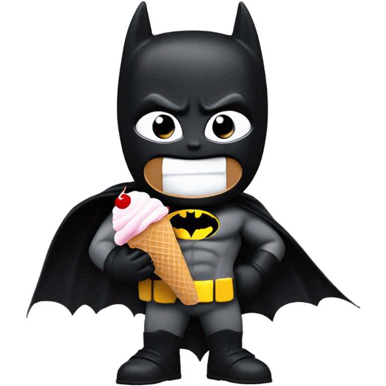 Batman eating ice cream emoji