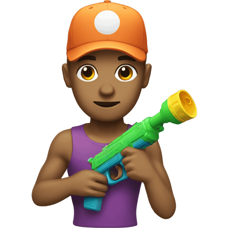 Shoot head water gun  emoji