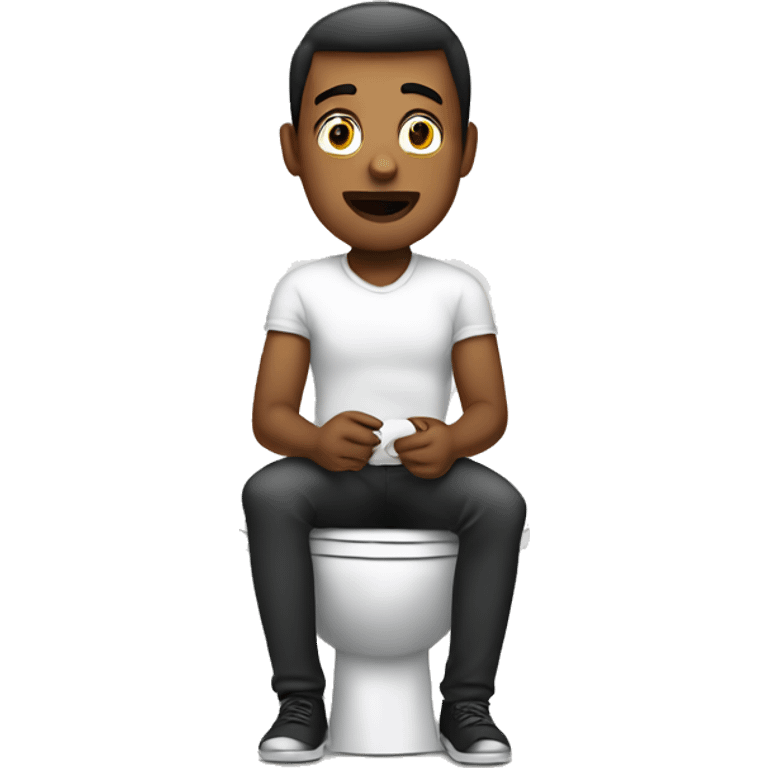 A man on toilet emoji