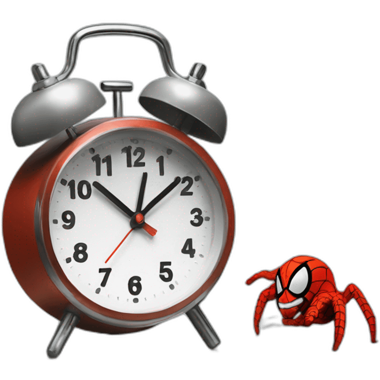 Spiderman alarm clock emoji