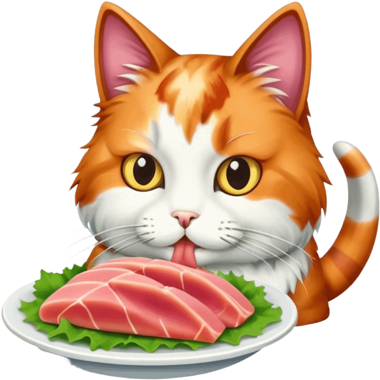 Cat sick tuna emoji