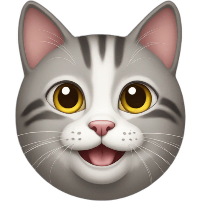 cat with happy face emoji