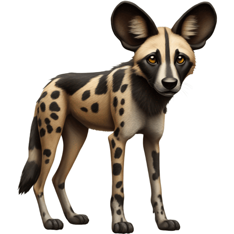 African wild dog side view emoji