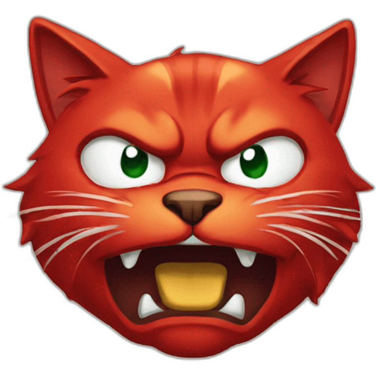 red Angry cat emoji