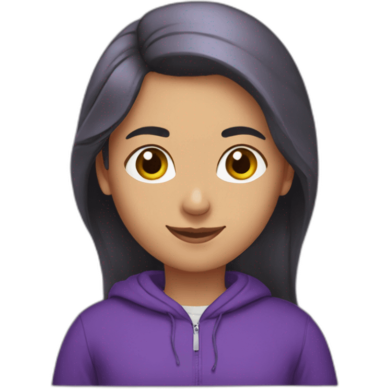 Armenian women in purple sweatshirt and congratulating  emoji