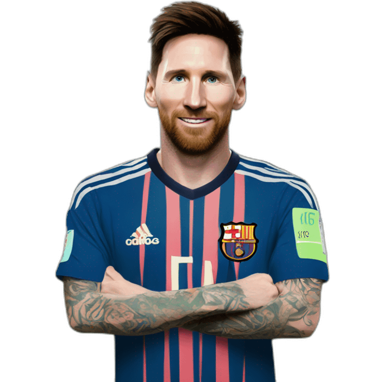 Messi soulevant la coupe du monde emoji