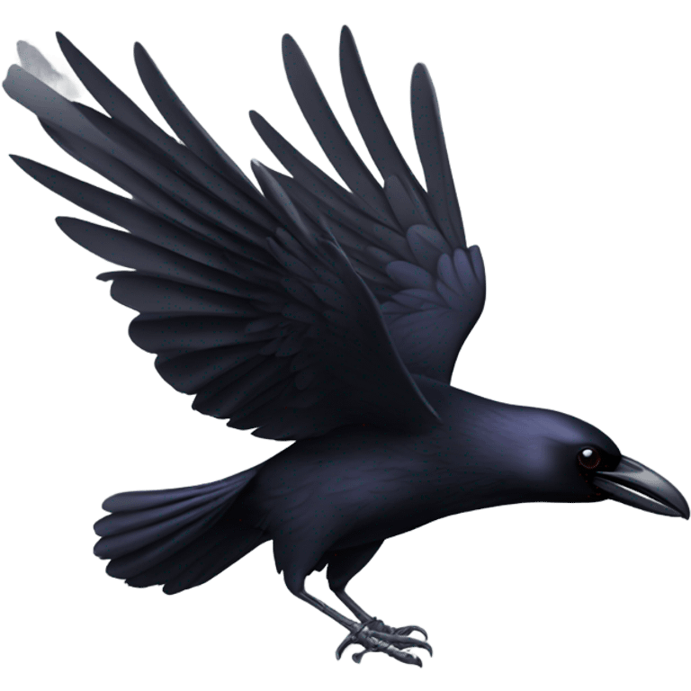 Raven flying emoji